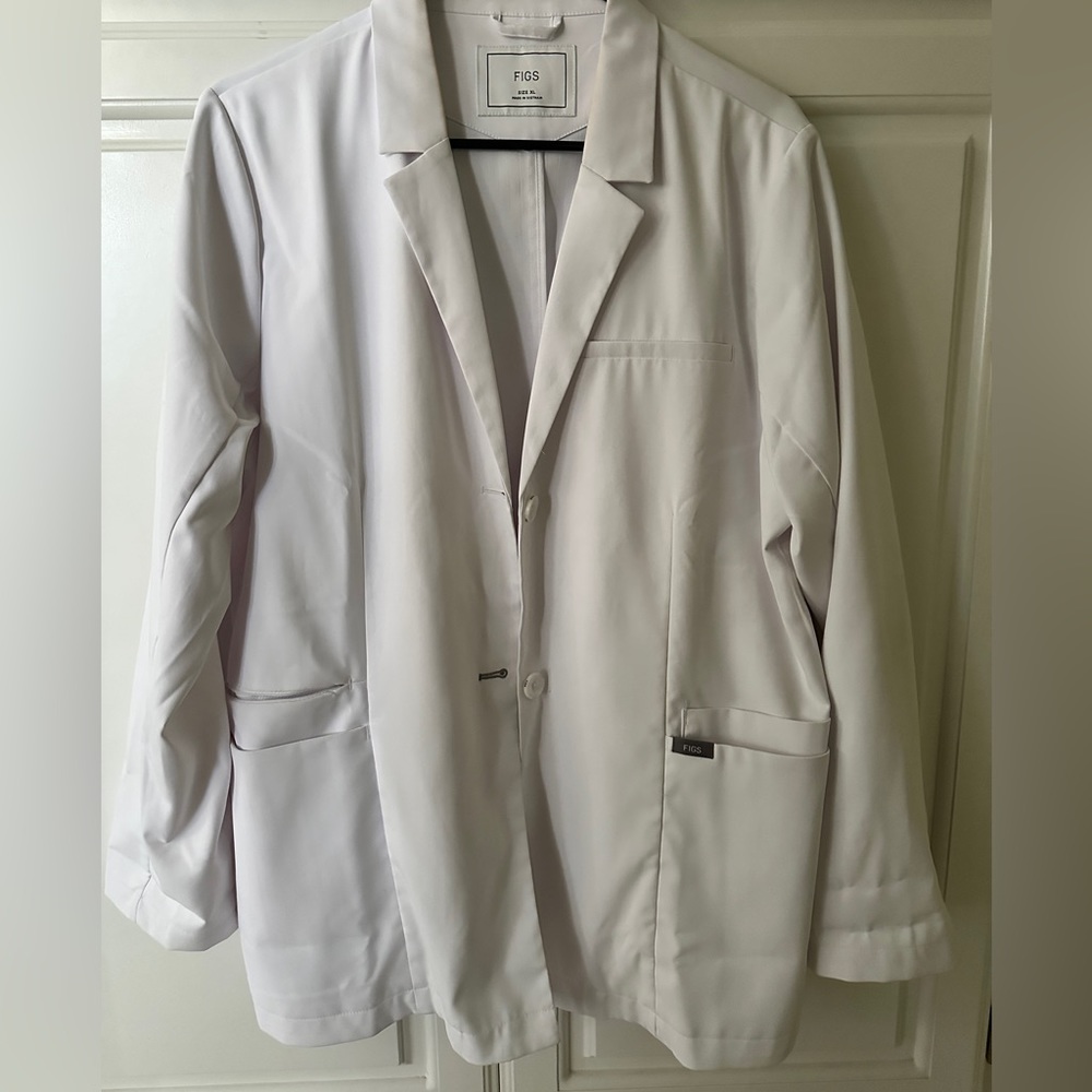 White Figs lab coat
